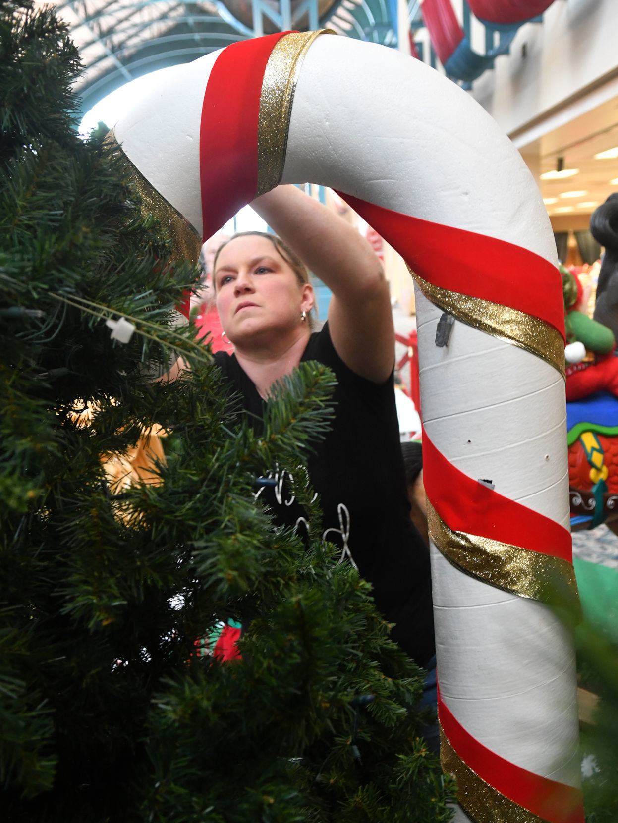 Festival of Trees setting up at the RiverCenter